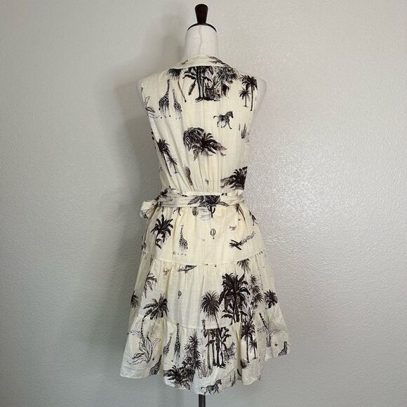 Banana Republic Stampa Wrap Mini Dress, Sz Medium - Picture 10 of 14